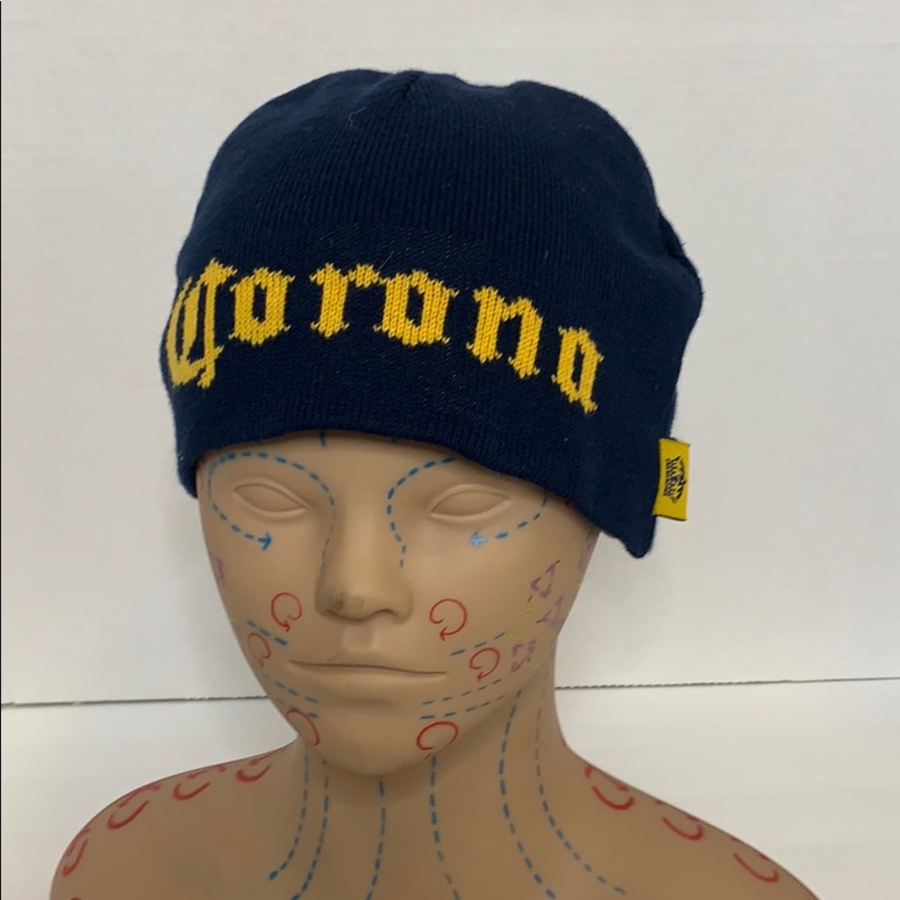 Bio-Domes | Corona Beer Cotton Navy Blue Beanie | Promotional | Hat Winter Gear
